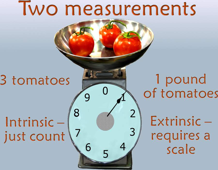 Intrinsic and Extrinsic Measurements